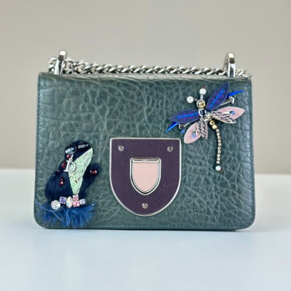 Dior Green Leather Shoulder Bag Crossbody - Picture 1 of 8